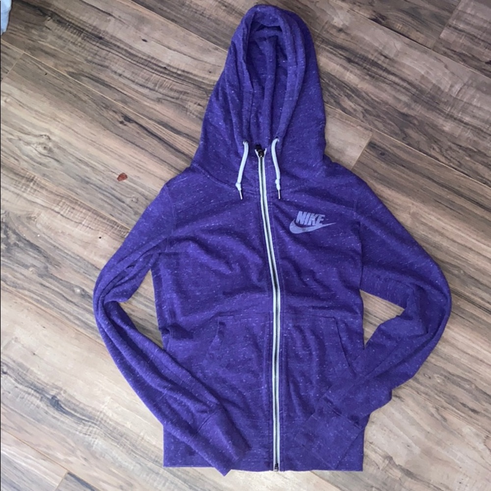purple nike zip up hoodie